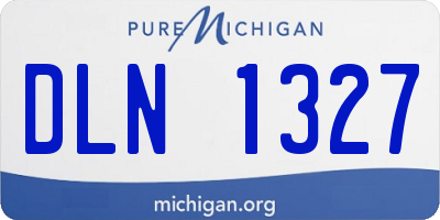 MI license plate DLN1327