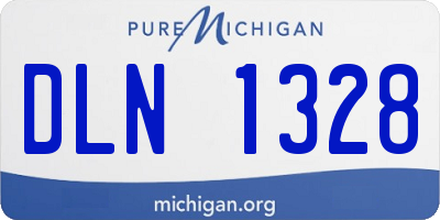 MI license plate DLN1328