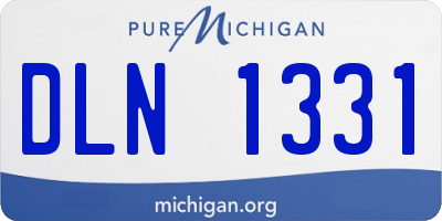 MI license plate DLN1331