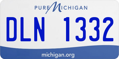 MI license plate DLN1332