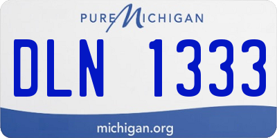 MI license plate DLN1333