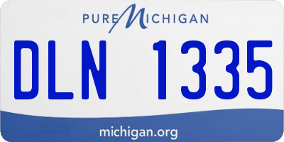 MI license plate DLN1335