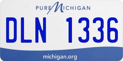 MI license plate DLN1336