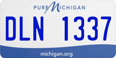 MI license plate DLN1337