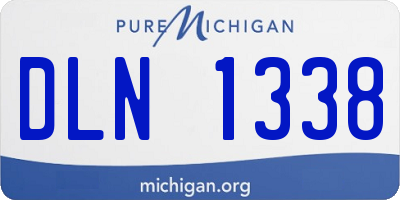 MI license plate DLN1338