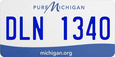 MI license plate DLN1340