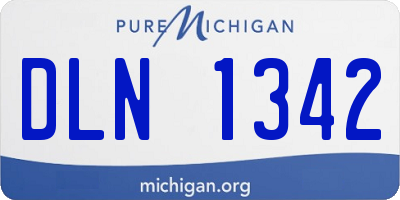 MI license plate DLN1342