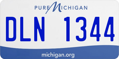 MI license plate DLN1344