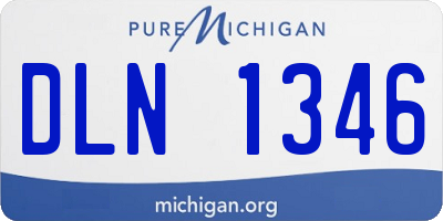 MI license plate DLN1346