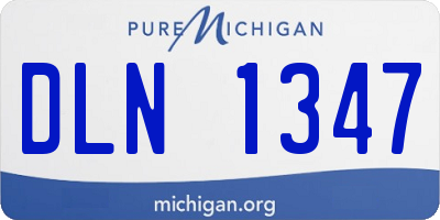 MI license plate DLN1347