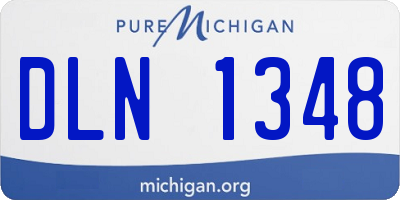 MI license plate DLN1348