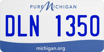 MI license plate DLN1350