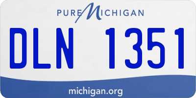 MI license plate DLN1351