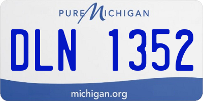 MI license plate DLN1352