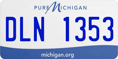 MI license plate DLN1353