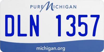 MI license plate DLN1357