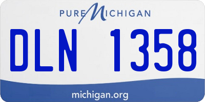 MI license plate DLN1358