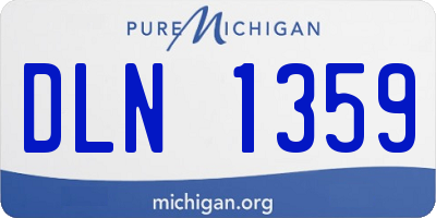 MI license plate DLN1359