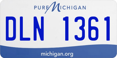 MI license plate DLN1361