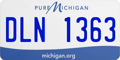 MI license plate DLN1363