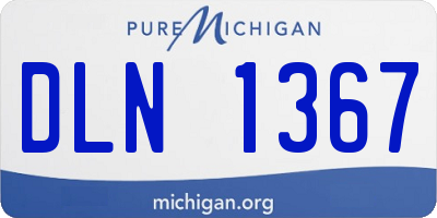 MI license plate DLN1367