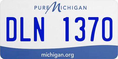 MI license plate DLN1370