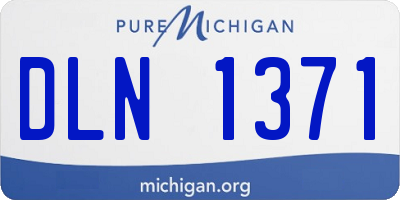 MI license plate DLN1371