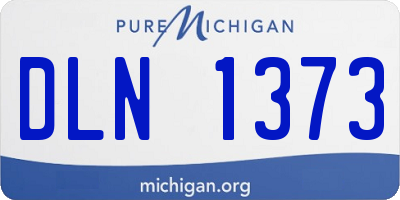 MI license plate DLN1373