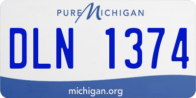 MI license plate DLN1374