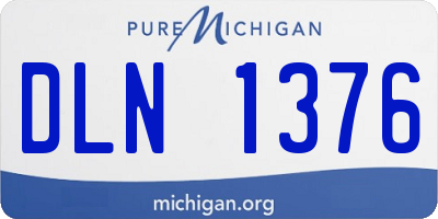 MI license plate DLN1376