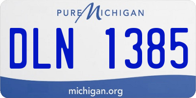 MI license plate DLN1385