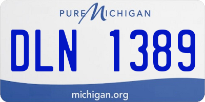 MI license plate DLN1389