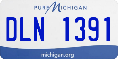 MI license plate DLN1391