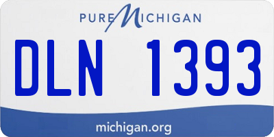 MI license plate DLN1393