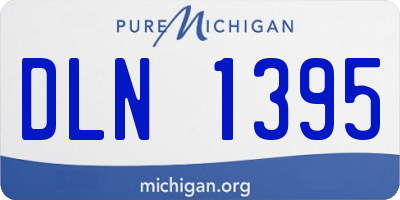 MI license plate DLN1395