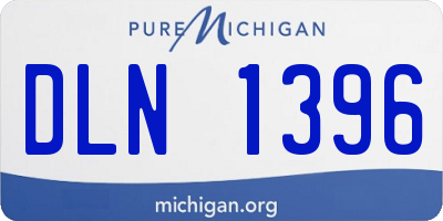 MI license plate DLN1396