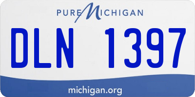 MI license plate DLN1397