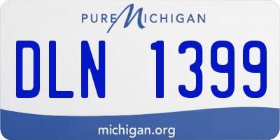 MI license plate DLN1399