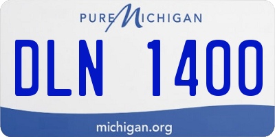 MI license plate DLN1400