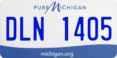 MI license plate DLN1405