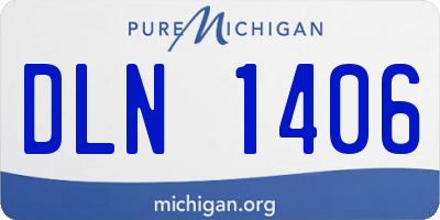 MI license plate DLN1406