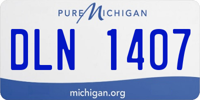 MI license plate DLN1407