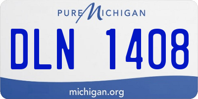 MI license plate DLN1408