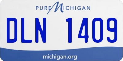 MI license plate DLN1409