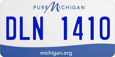 MI license plate DLN1410