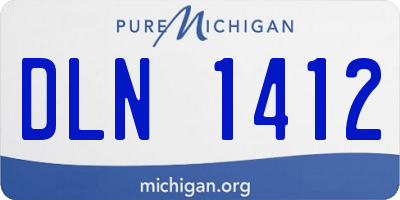 MI license plate DLN1412