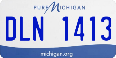 MI license plate DLN1413