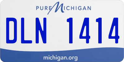 MI license plate DLN1414