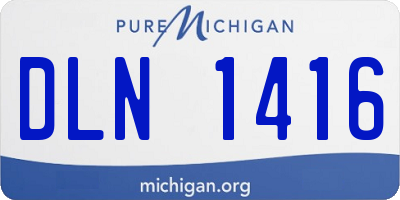 MI license plate DLN1416