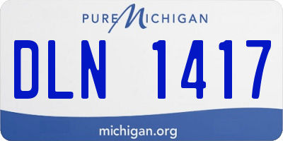 MI license plate DLN1417